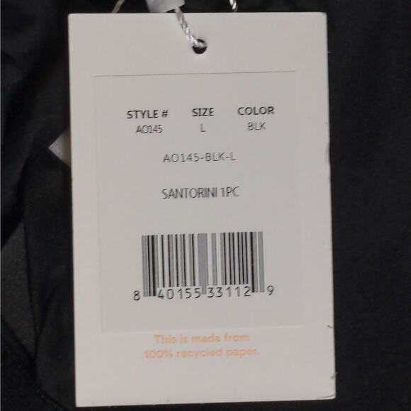 Andie The Santorini Black One Piece Keyhole Cutout Adjustable New L - Picture 15 of 15